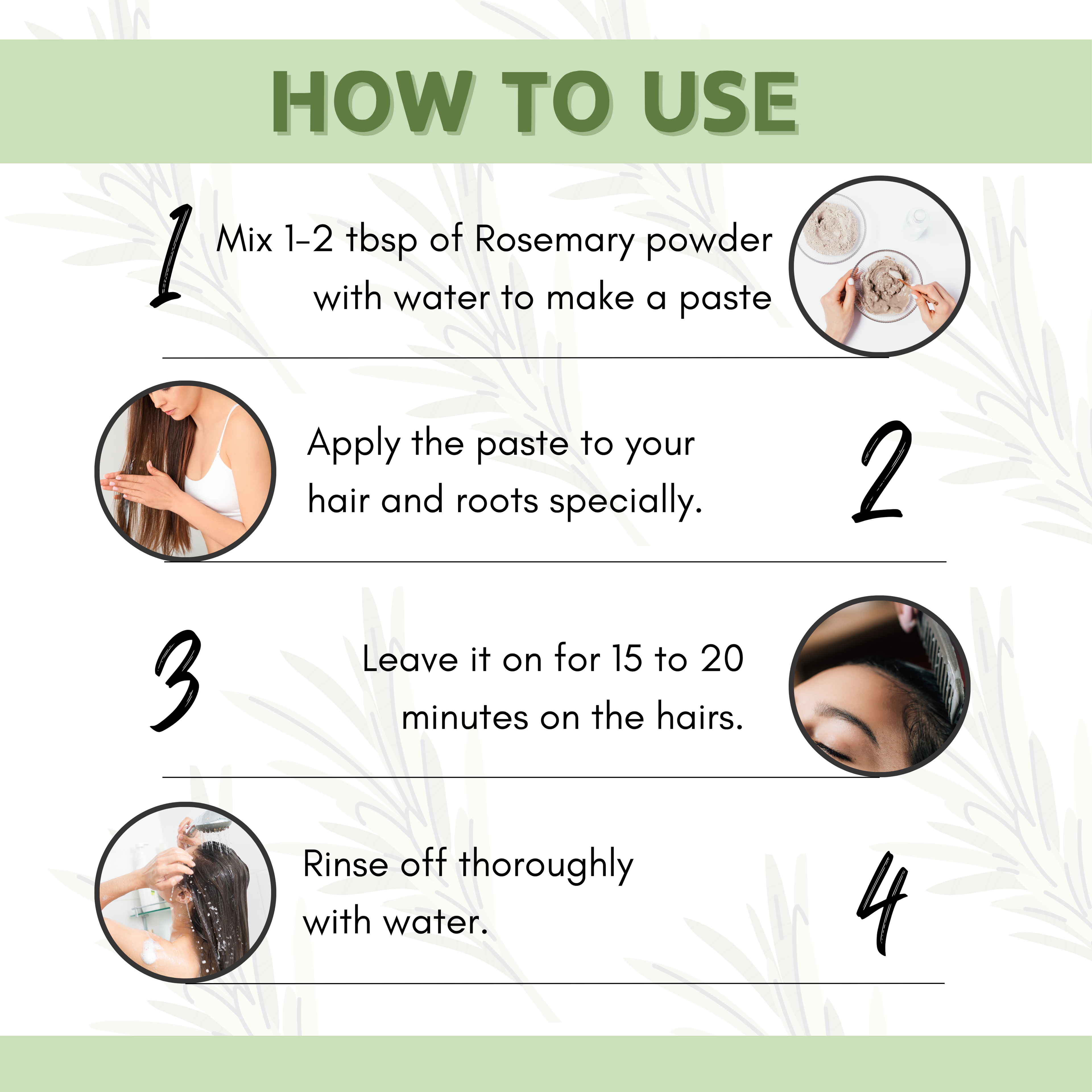 Havintha Natural Rosemary Powder For Shiny Hair|Rosemary powder for hair growth| Men & Women - 3oz | 100gm