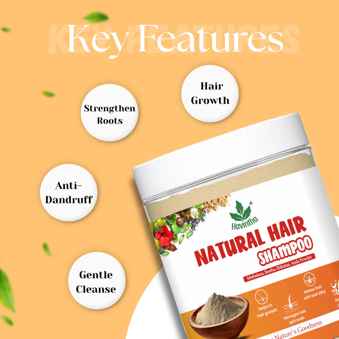 Natural Hair Shampoo (500g | 18 oz) for Scalp Clean & Hair Growth | Jata Amrit Hair Oil (100ml | 3 oz) for Nourishment & Shine | For Men & Women