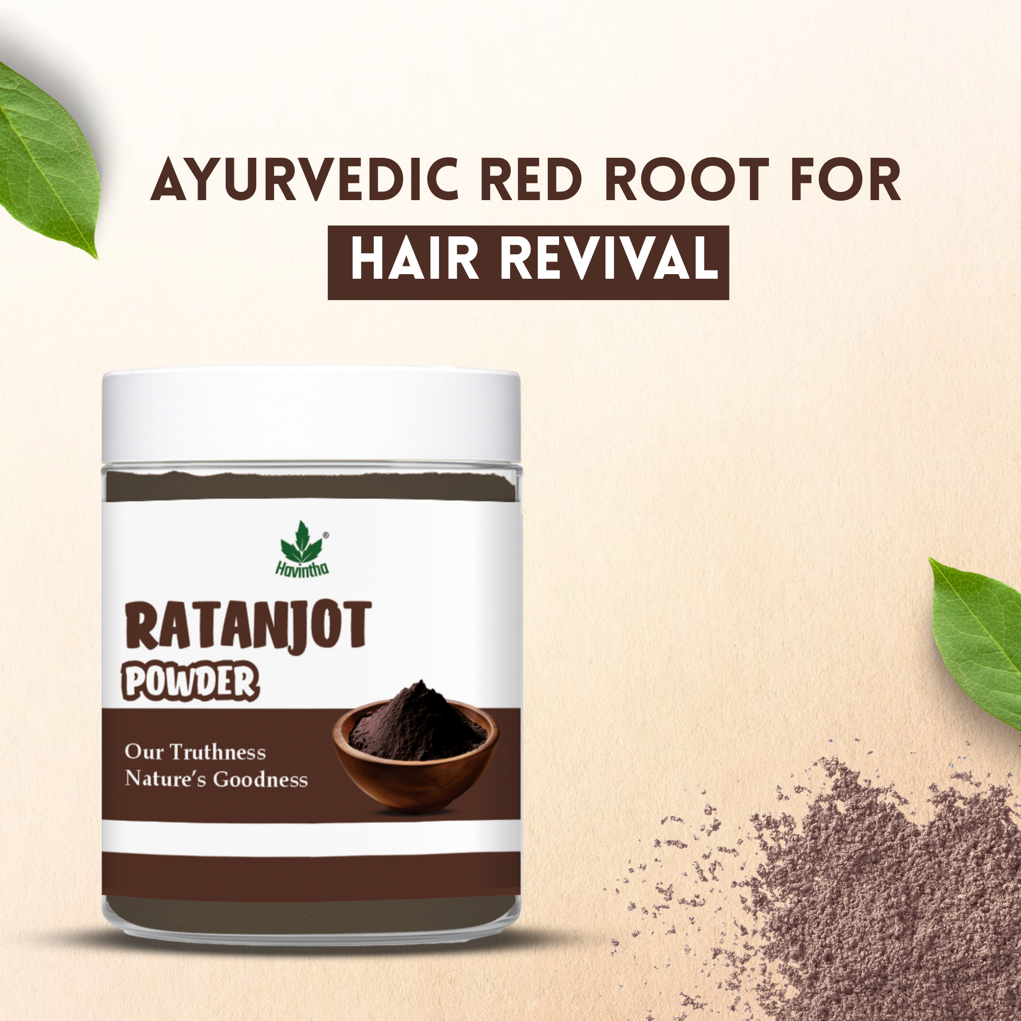 Havintha Natural Ratanjot Powder | For Strong Hair | For All Skin & Scalp Infection | 80 Grams (JAR)