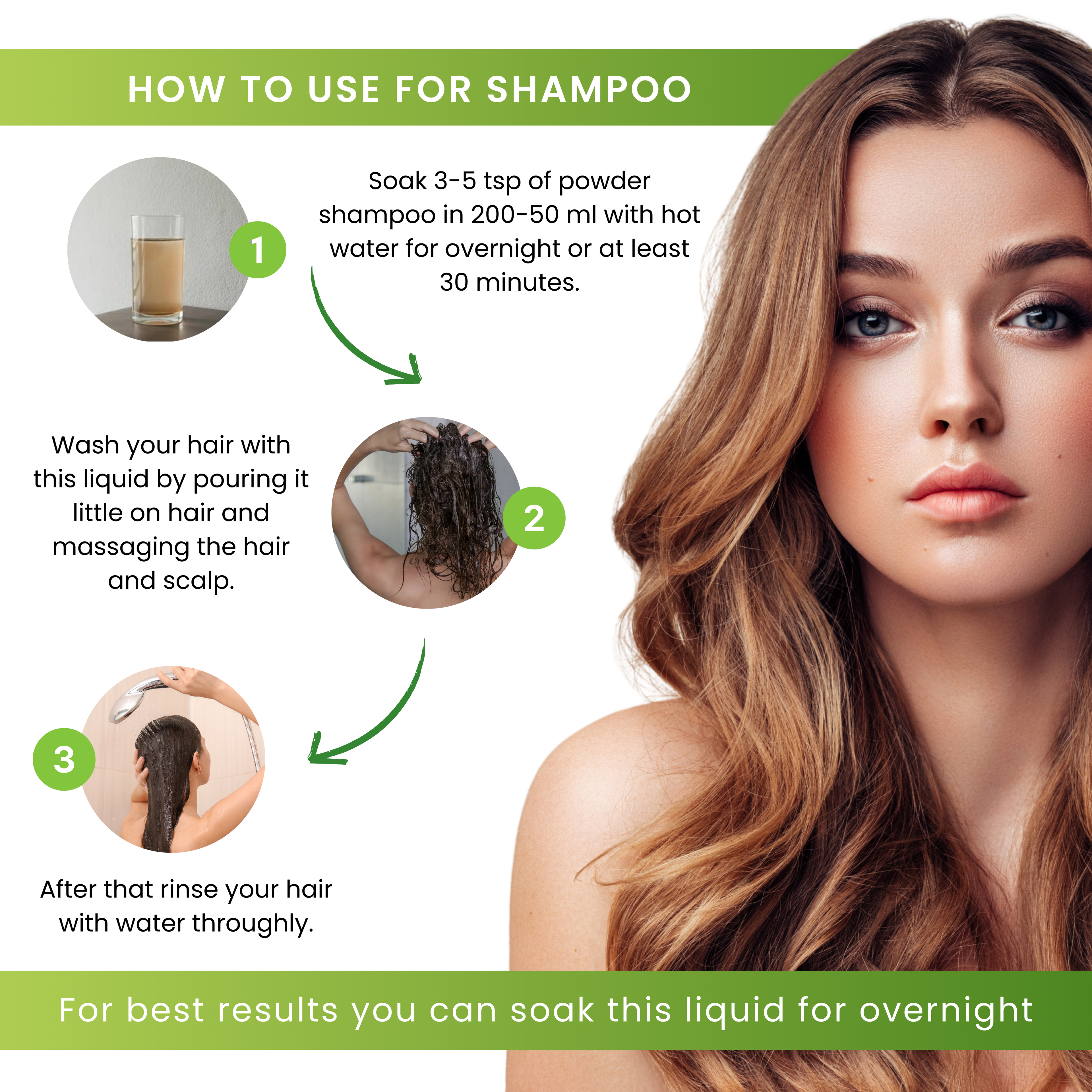 Havintha Natural Amla Reetha Shikakai and Aloevera Powder Shampoo for Oily Hair - 8 oz | 0.5 lb | 227 gm