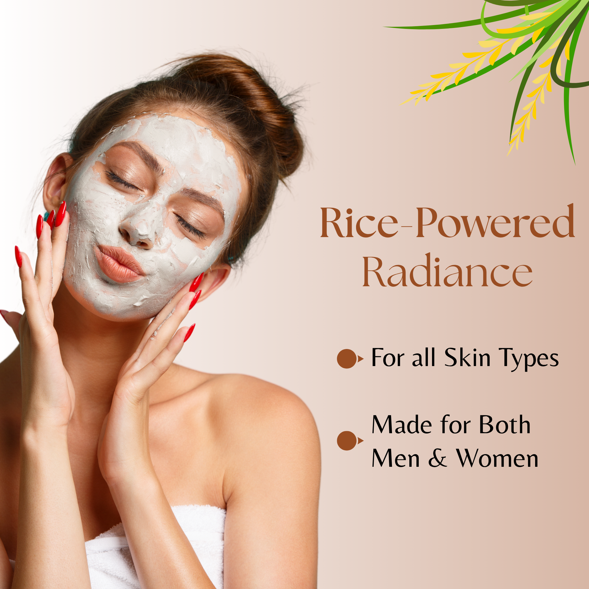 Havintha Natural Rice Powder Mask | Brightening Rice Mask | Glowing Skin | 8oz | 100 Grams