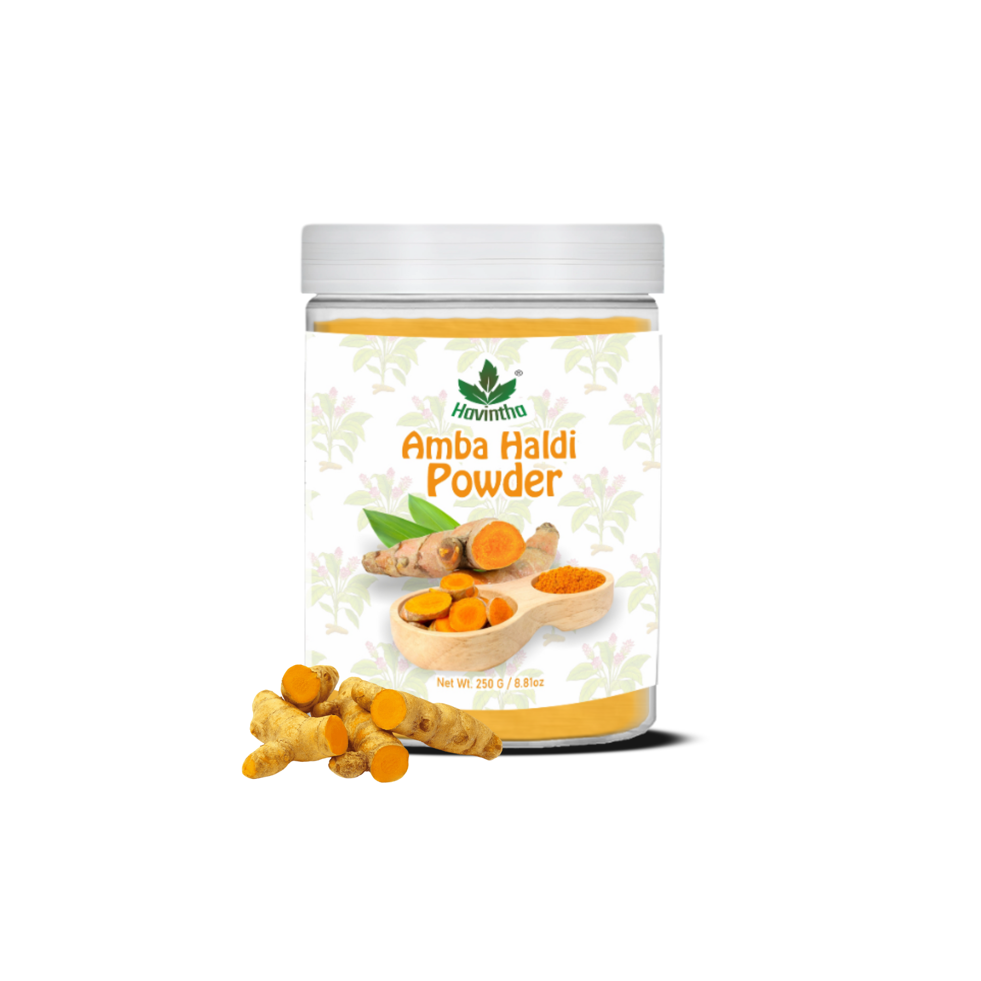 Havintha Natural Amba Haldi Powder for Face | For Bright Skin | Natural Face Care | 8 oz | 250 Grams (JAR)
