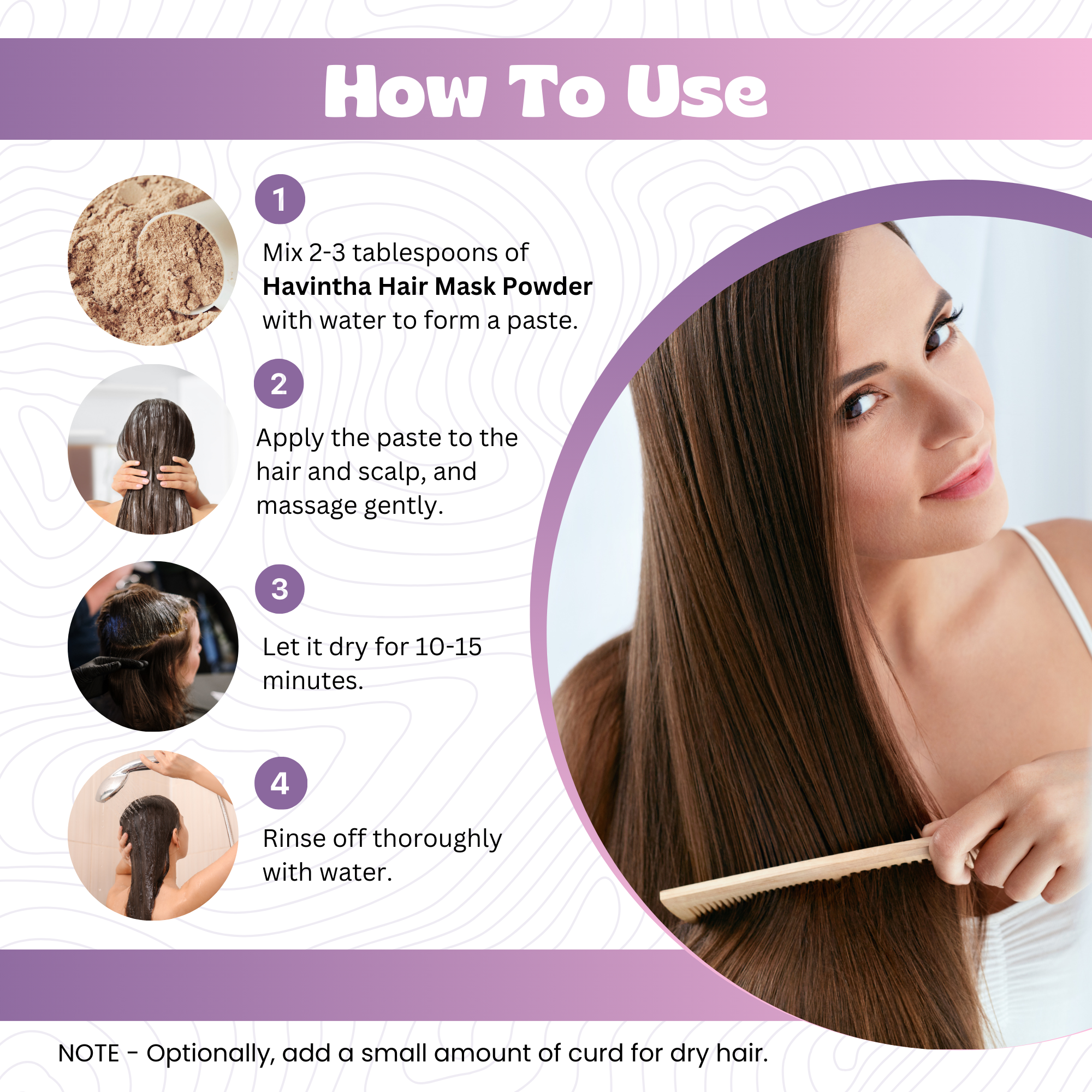 Havintha Hair Mask for Hair Fall Growth Split Ends Luster Shining Nourishment - 8 oz | 0.5 lb | 227 gm