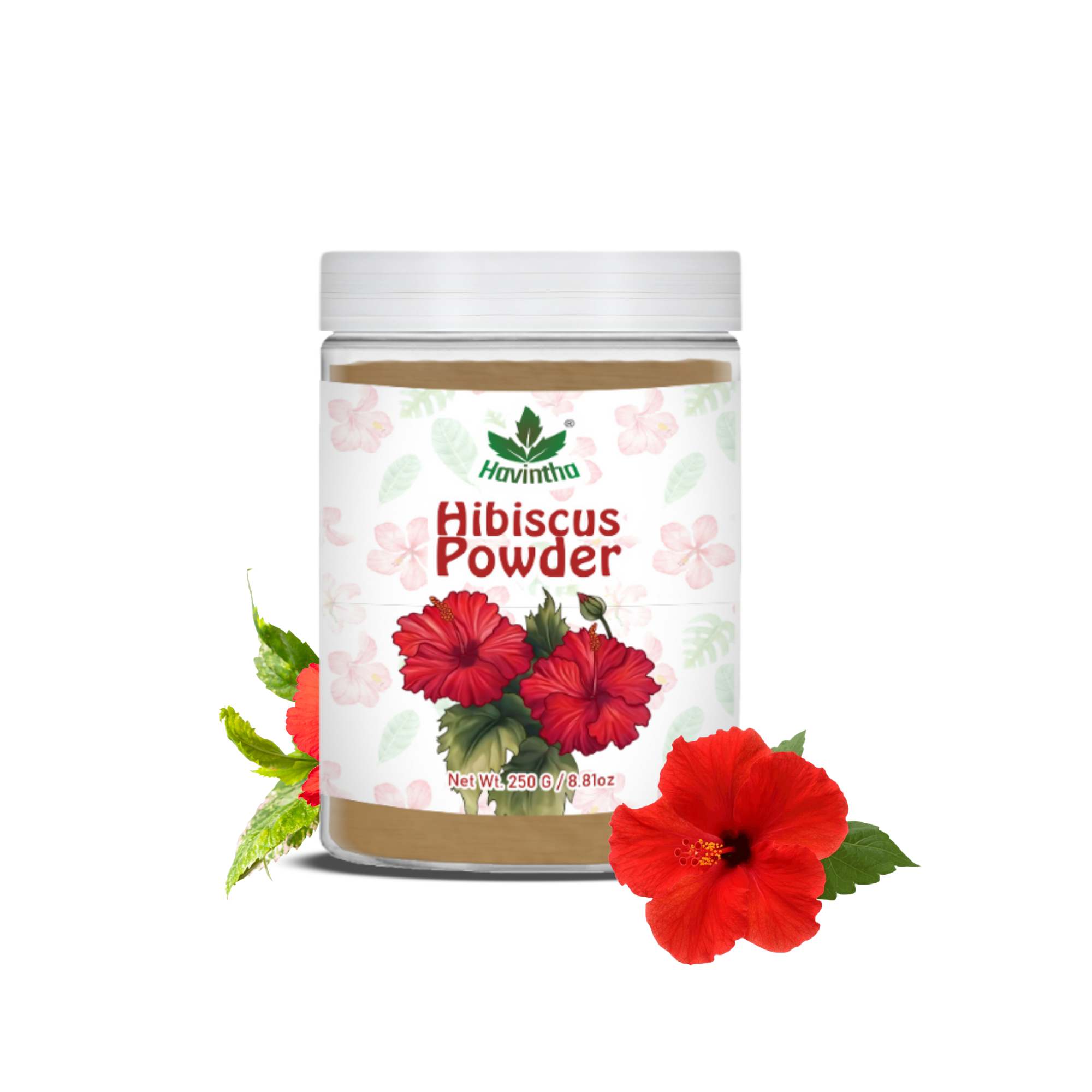 Havintha Natural Hibiscus Powder For Shiny Hair | For Strong Hair | Men & Women - 8 oz | 250 Grams (JAR)