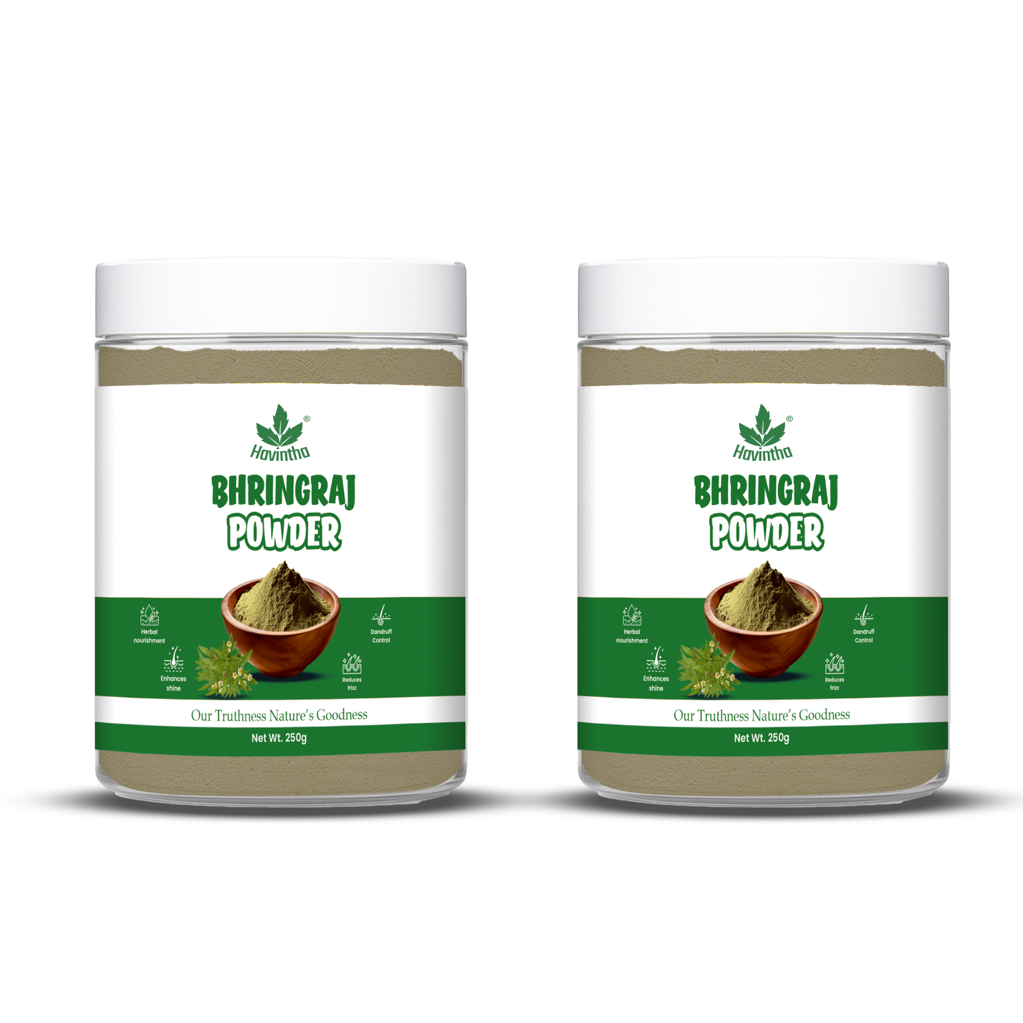 Bhringraj Powder For Hair Growth Split Ends Nourishment Dandruff Moisturising - 8oz | 0.5lb | 227g