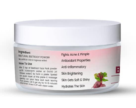 Havintha Natural Beetroot Powder for Face Pack, Skin Whitening - 3.5 oz | 0.2 lb | 100 gm