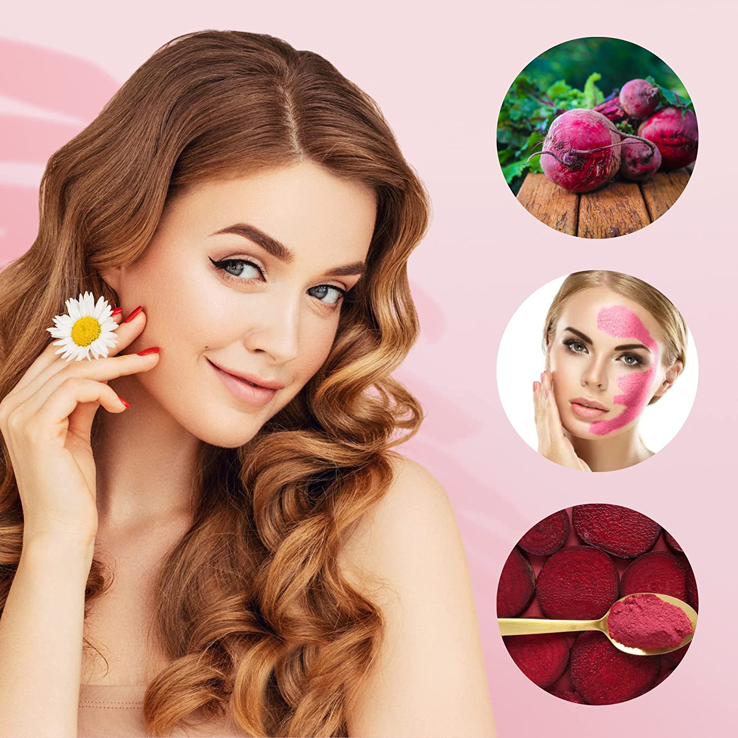 Havintha Natural Beetroot Powder for Face Pack, Skin Whitening - 3.5 oz | 0.2 lb | 100 gm