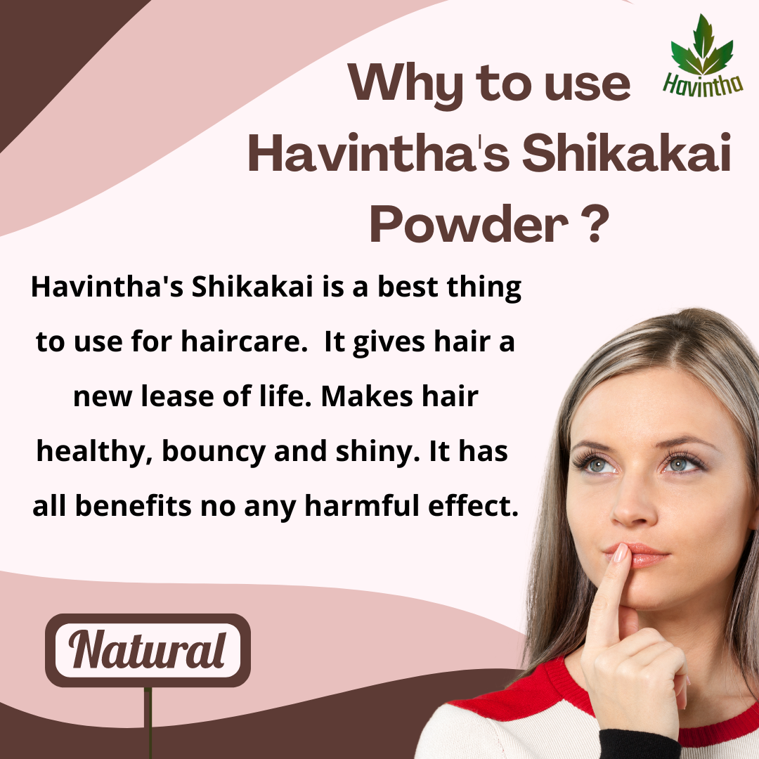 Havintha Shikakai powder organic for hair - 8 oz | 0.5 lb | 227 gm