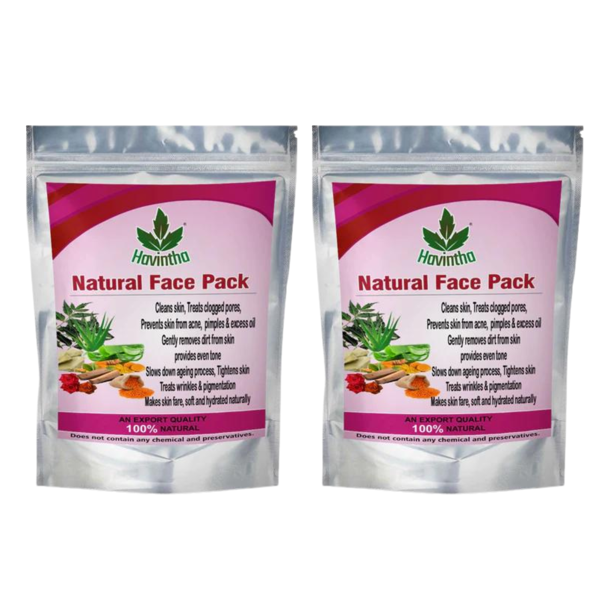 Havintha Face Pack for Skin Fairness Brightening Anti Aging Wrinkles Dark Circles Spots - 8 oz | 0.5 lb | 227 gm