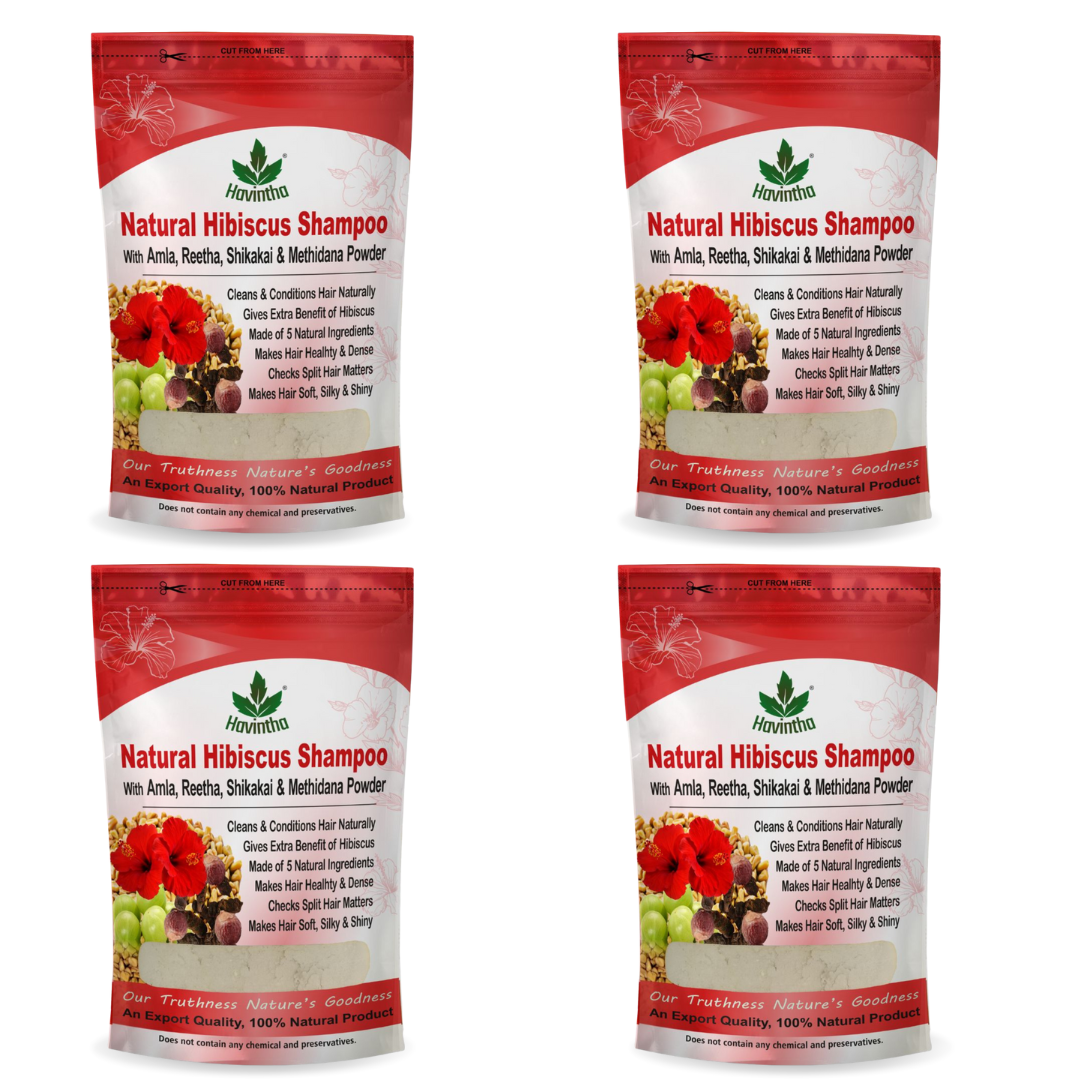 Havintha Natural Amla Reetha Shikakai Methidana And Hibiscus Powder Shampoo - 8 oz | 0.5 lb | 227 gm