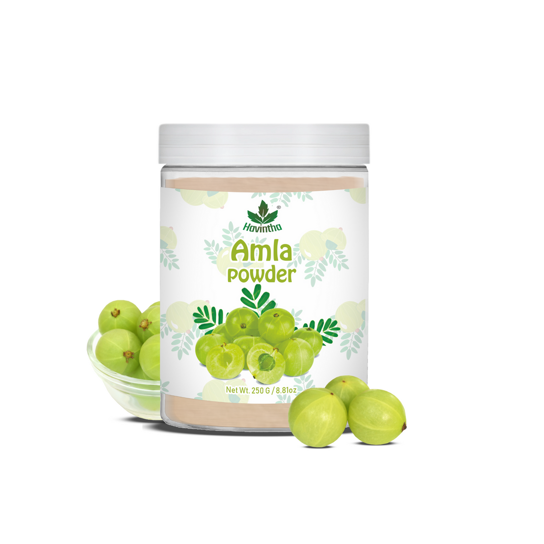 Havintha Natural Amla Powder |  8 oz | 250 Grams (JAR)