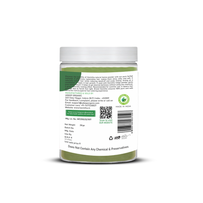 Havintha Natural Henna Mehndi powder | Natural Hair Colour | For All Types Hair |  8 oz | 250 Grams (JAR)