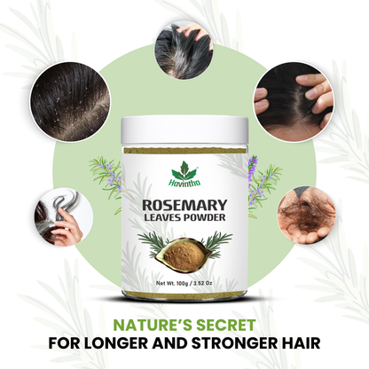 Havintha Natural Rosemary Powder For Shiny Hair|Rosemary powder for hair growth| Men &amp; Women - 3oz | 100gm