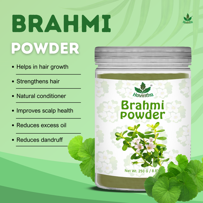 Havintha Brahmi Powder | For Good Health &amp; Haircare |  8 oz | 250 Grams (JAR)