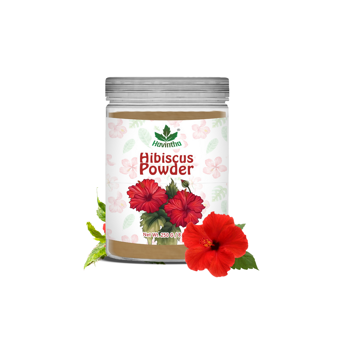 Havintha Natural Hibiscus Powder For Shiny Hair | For Strong Hair | Men &amp; Women - 8 oz | 250 Grams (JAR)