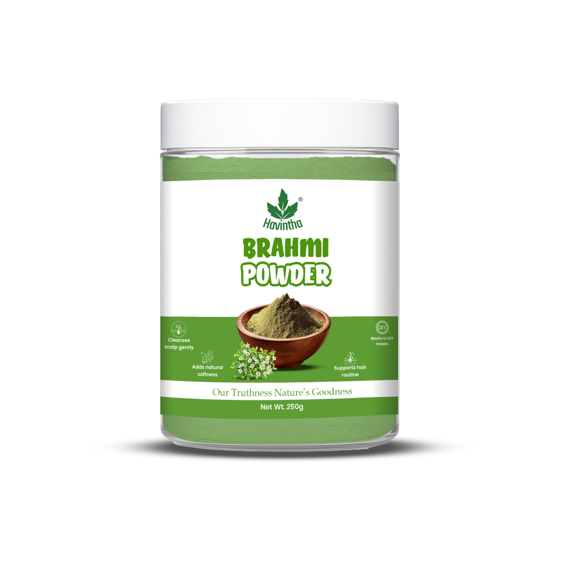 Havintha Brahmi Powder | For Good Health &amp; Haircare |  8.81 oz | 250 Grams (JAR)