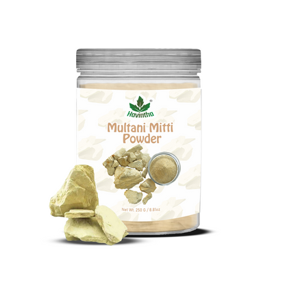 Havintha Natural Multani Mitti Powder | Natural Face Pack &amp; Skin Care | 8 oz | 250 Grams (JAR)