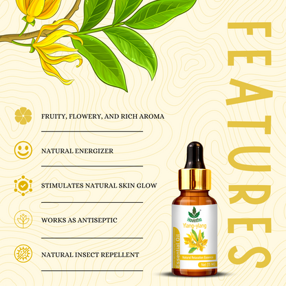 Havintha Ylang-Ylang Essential Oil For Deminishes Acne and Helpful For Hair Lice - Pure Aroma - 15ml.