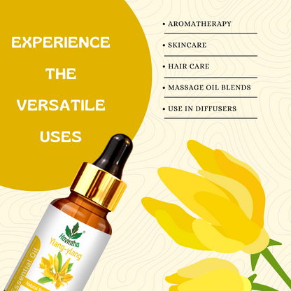 Havintha Ylang-Ylang Essential Oil For Deminishes Acne and Helpful For Hair Lice - Pure Aroma - 15ml.