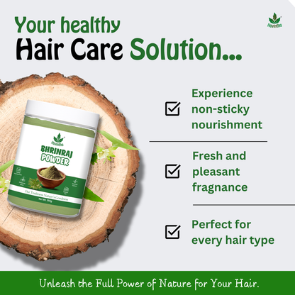Bhringraj Powder For Hair Growth Split Ends Nourishment Dandruff Moisturising - 8oz | 0.5lb | 227g