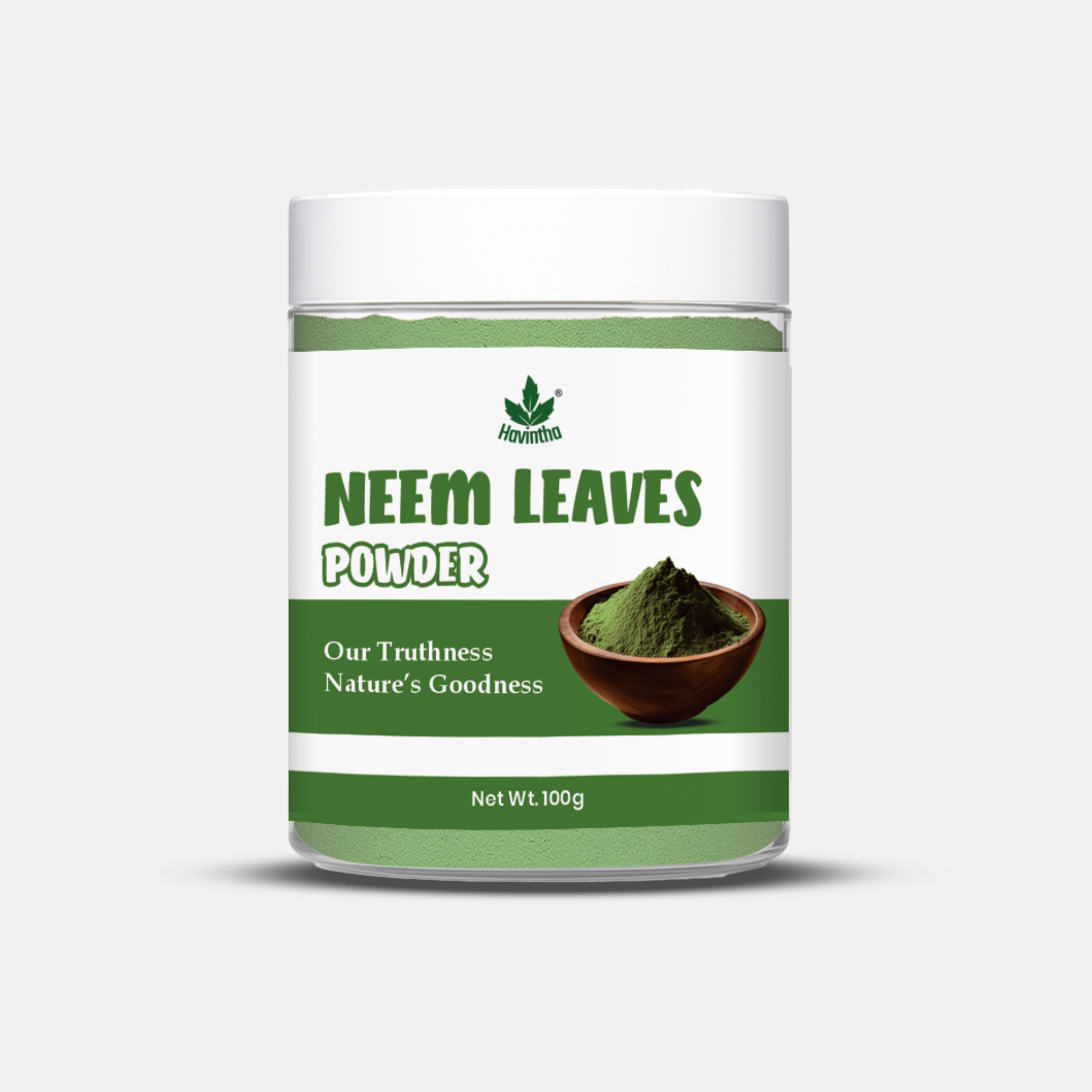Havintha Natural Neem Powder | For Antioxidant Benefits | For Hair &amp; Skin Care |  100 Grams (JAR)