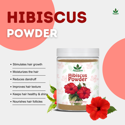 Havintha Natural Hibiscus Powder For Shiny Hair | For Strong Hair | Men &amp; Women - 8 oz | 250 Grams (JAR)