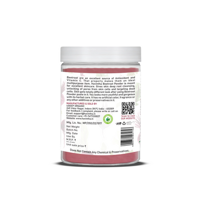 Havintha Beet Root Powder for Face | For Glowing Skin | Natural Skin Care | 250 Grams (JAR)