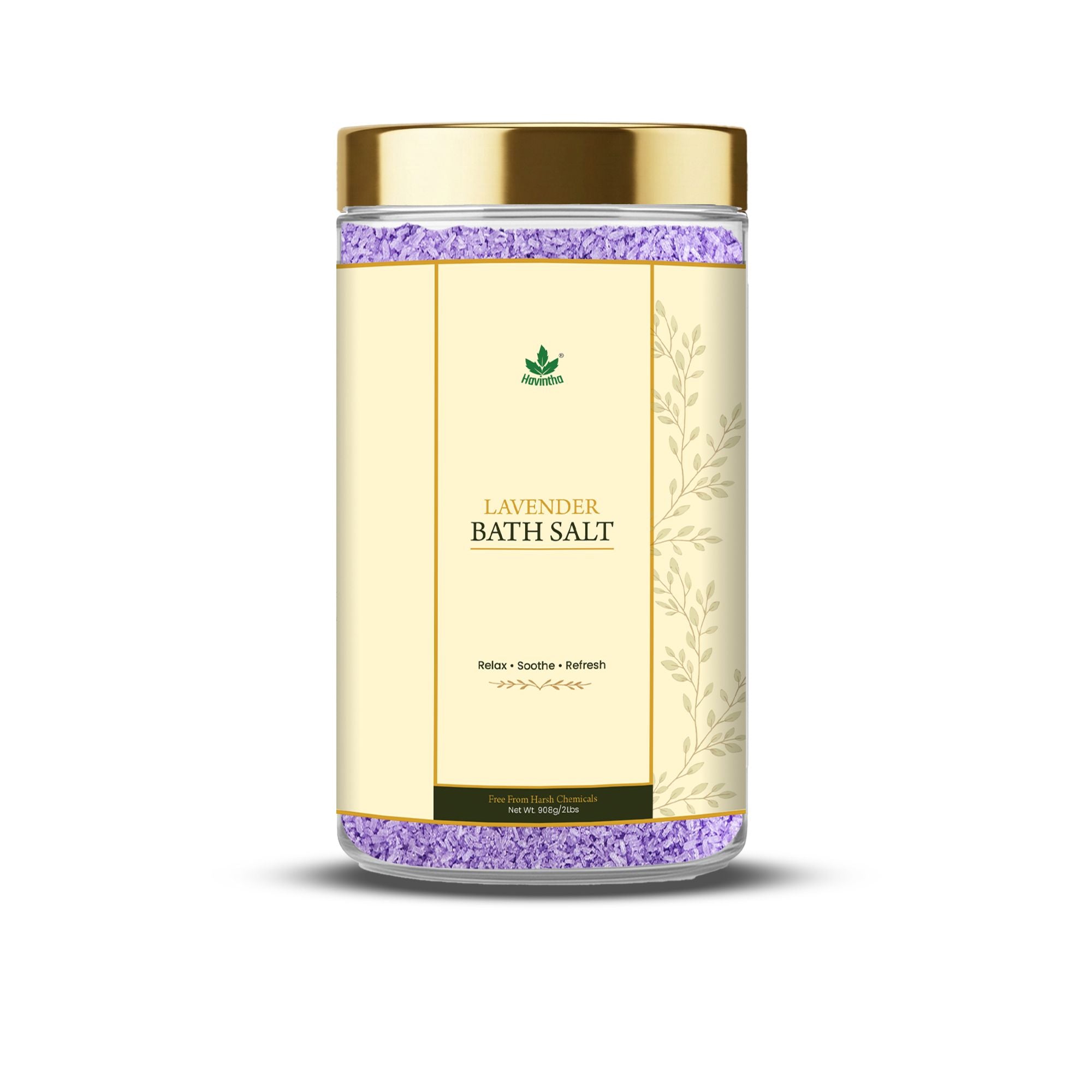 Havintha Lavender Bath Salts 908g | Epsom Salt for Relaxation, Stress Relief &amp; Foot Soak