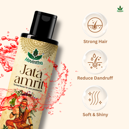 Havintha Jata Amrit Hair Oil For hair growth| Handmade herbal hair oil| Long &amp; Shiny hair| With Lavender, Castor, Tea tree and Rosemary oil | 3 oz | 100 ML