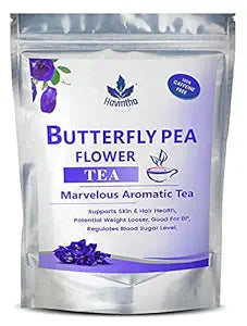 Havintha Natural Butterfly Pea Tea | Hot, Iced Butterfly Pea Flower Herbal Tea | Supports Skin &amp; Hair Health - Vegan - Caffeine Free - 25 gm | 0.881 oz (50 Cups)