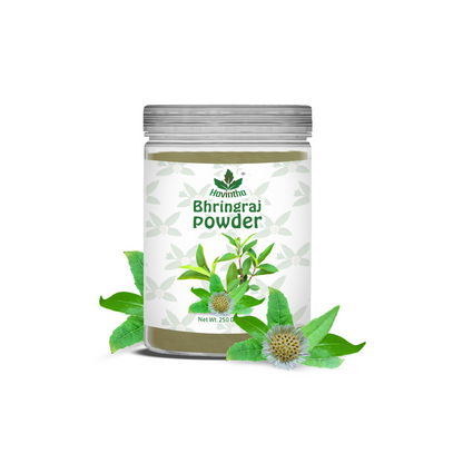 Havintha Natural Bhringraj Powder | For Strong &amp; Silky Hair | 8 oz | 250 Grams (JAR)