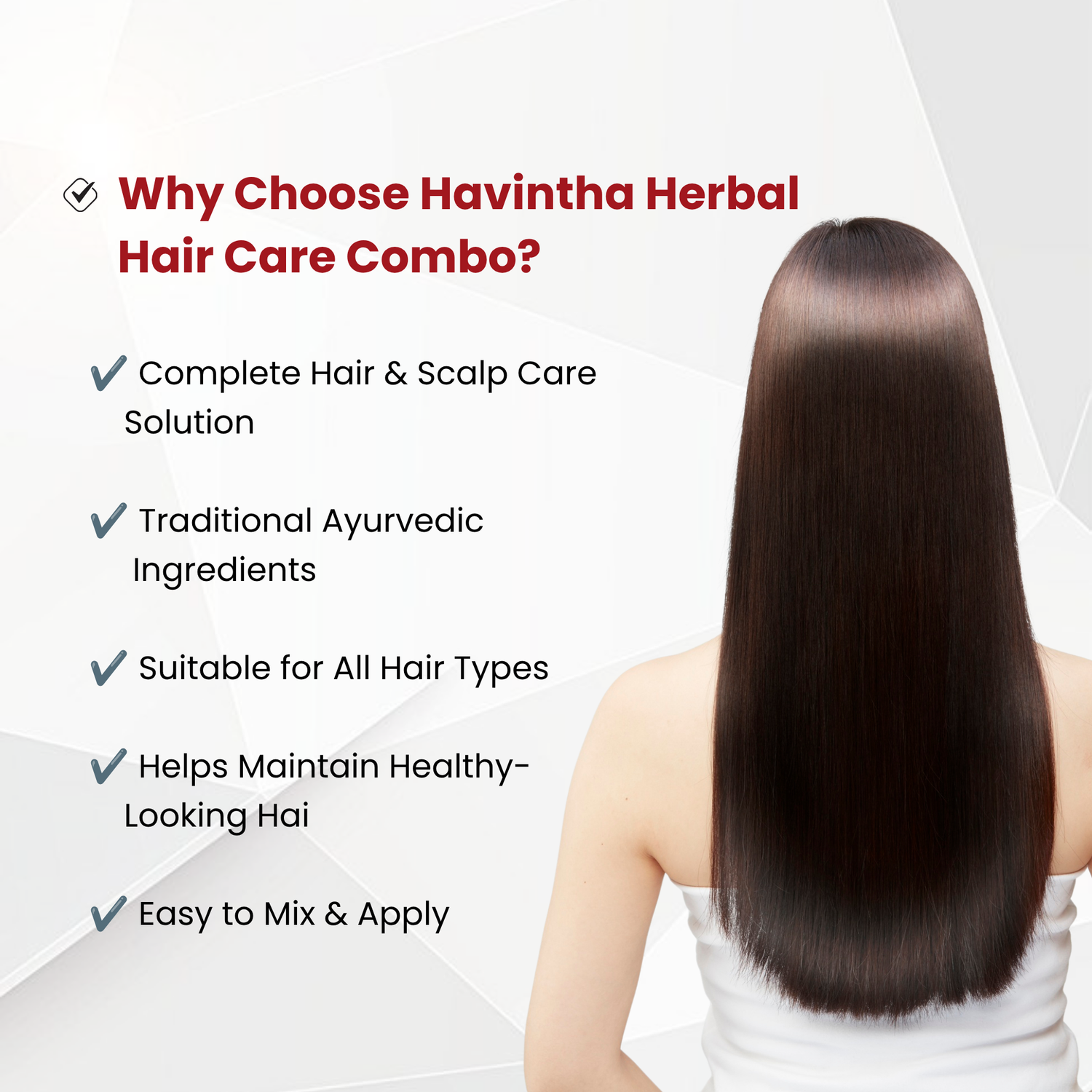 Havintha 5-in-1 (250g) Herbal Hair Powder with Amla, Reetha, Shikakai, Bhringraj &amp; Hibiscus, 50g Each