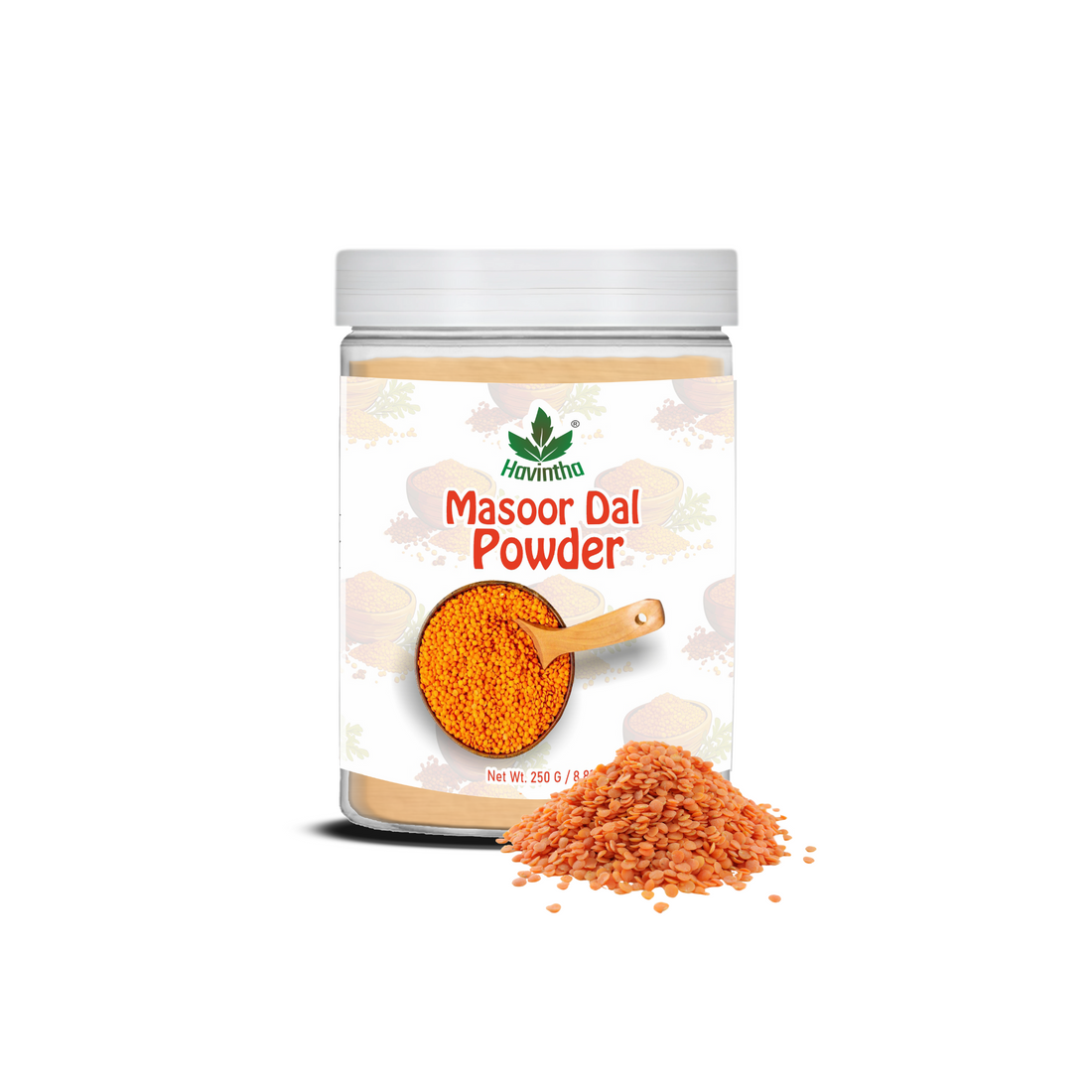 Havintha Masoor Dal Powder | For Glowing Skin | Good For All Skin Type | 8 oz | 250 Grams (JAR)