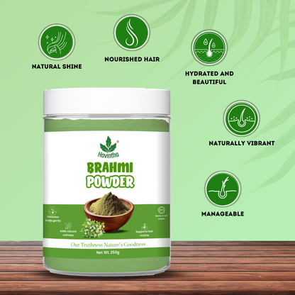 Havintha Natural Brahmi Powder for hair growth and Scalp Treatment - 8.81 oz | 0.5 lb | 250 gm