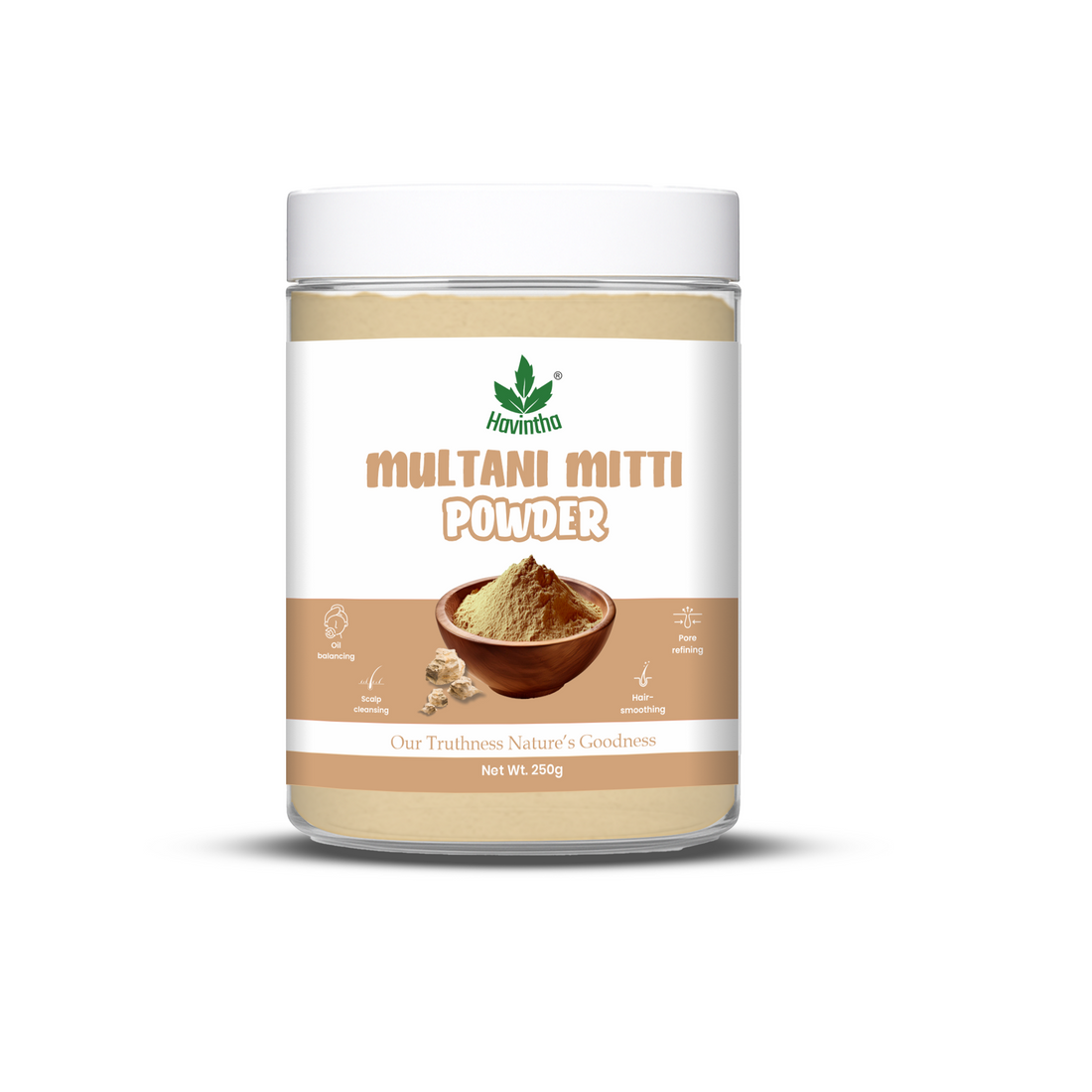 Havintha Natural Multani Mitti Powder | Natural Face Pack & Skin Care | 8.81 oz | 250 Grams (JAR)