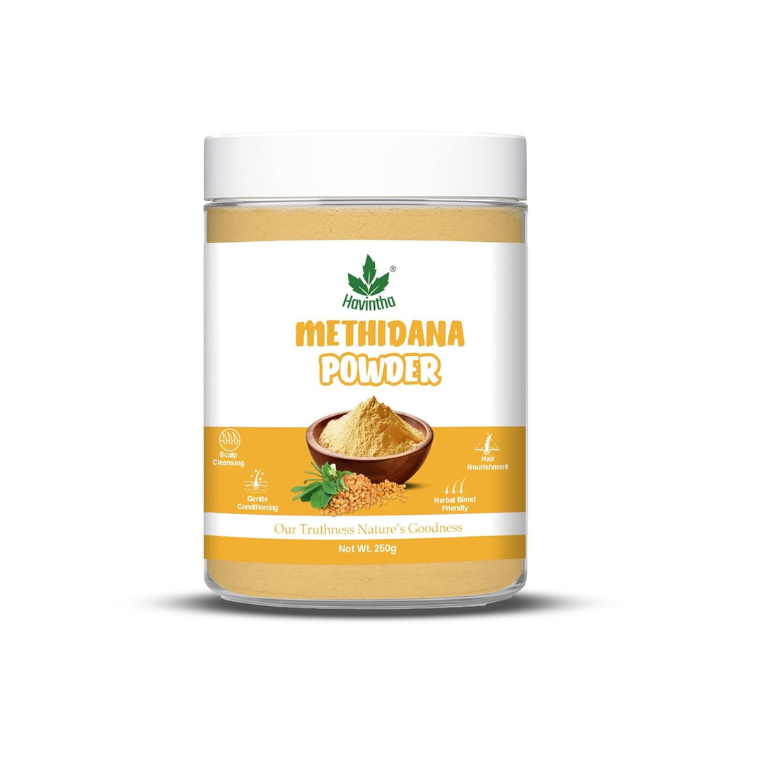 Havintha Natural Methidana Powder | For Strong & Healthy Hair | 8 oz | 250 Grams (JAR)