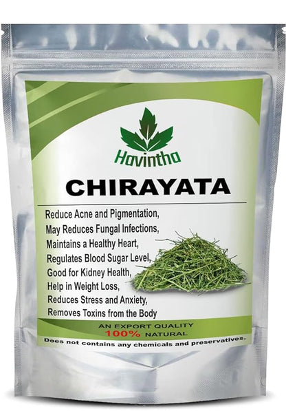 Havintha Natural Raw Chirayata (Chiretta) - Swertia Chirata - 100gm | 3.5274 Oz