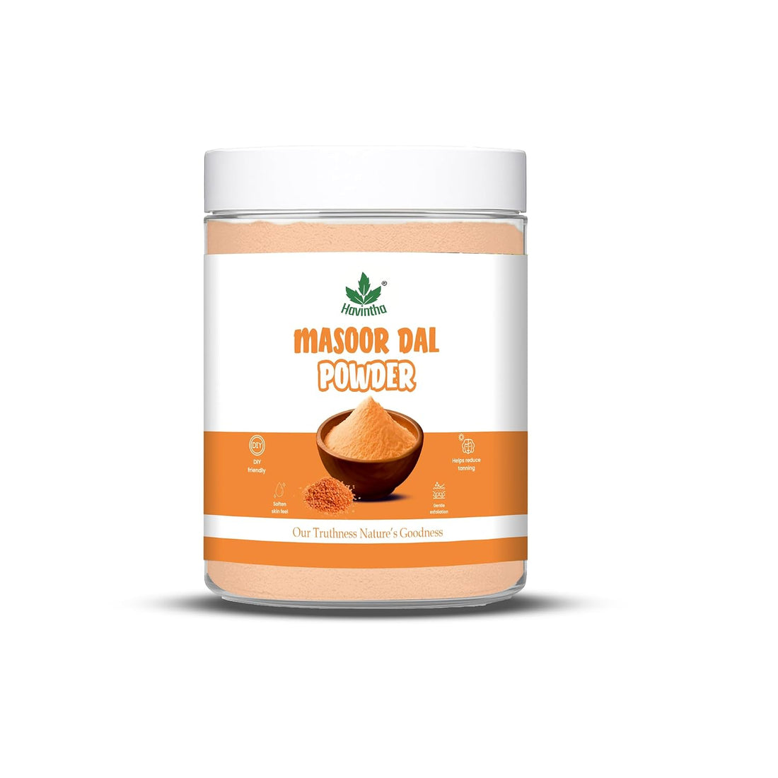 Havintha Masoor Dal Powder Face Pack for Tan Removal &amp; Glowing Skin, 227g | Made from premium-quality Masoor Dal with no added chemicals, artificial colors, or preservatives