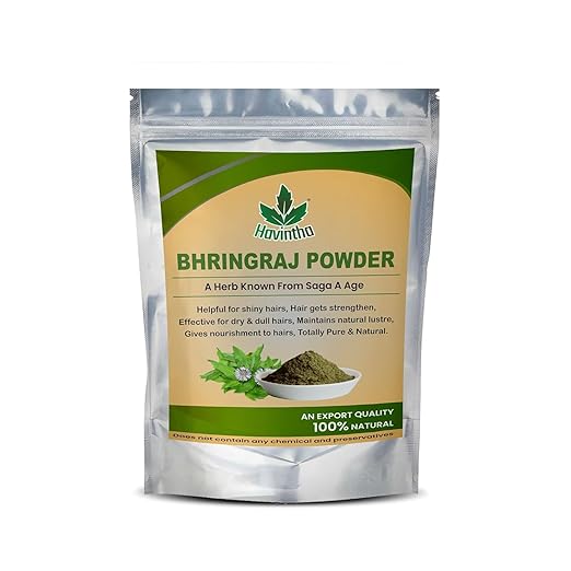 Havintha Bhringraj and Bhrami Powder For Hair Growth and Helps in Scalp,Each 8oz,227 grams (16oz 454 g, Pack of 2)