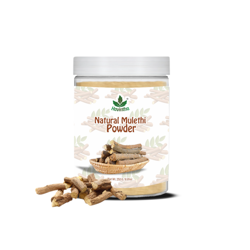 Havintha Natural Mulethi Powder | For Glowing Skin | For Face Brightening | 8 oz | 250 Grams (JAR)