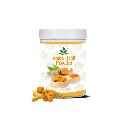 Havintha Natural Amba Haldi Powder for Face | For Bright Skin | Natural Face Care | 8 oz | 250 Grams (JAR)
