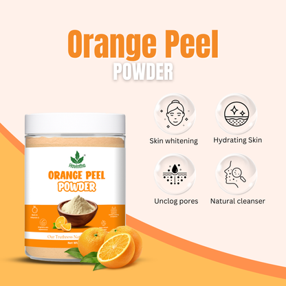 Havintha Natural Orange Peel Powder |For Bright Skin | All Skin type | 8 oz | 250 Grams (JAR)