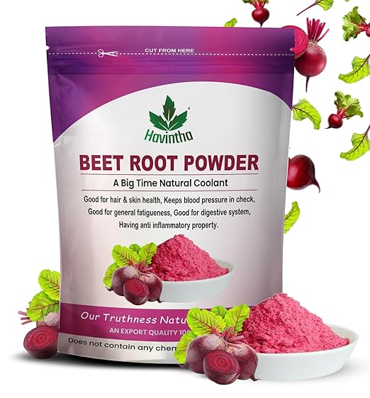 Havintha Natural Beetroot Powder For Face | Shiny & Glowing Skin | Beets Powder For Hair | 100% Natural And Pure - 454 Grams