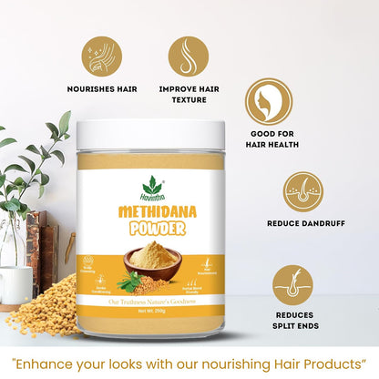Havintha Natural Methidana Powder | For Strong &amp; Healthy Hair |  8 oz | 250 Grams (JAR)
