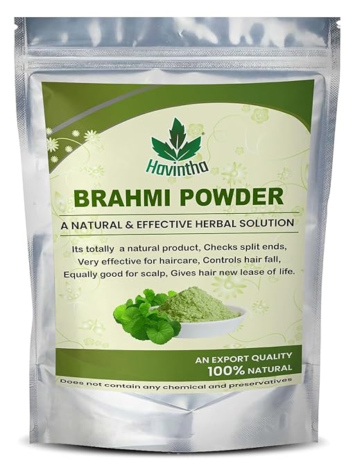 Havintha Bhringraj and Bhrami Powder For Hair Growth and Helps in Scalp,Each 8oz,227 grams (16oz 454 g, Pack of 2)