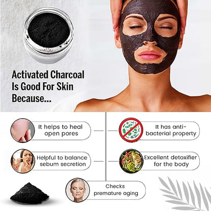 Havintha 100% Natural Activated Charcoal Powder for Skin, Face Pack, Removes Dead Skin and Natural Detoxifier for Your Body, 227g | 8.00 Oz