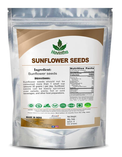 Havintha Pumpkin Seeds and Sunflower Seeds Combo Pack - Each 8oz,227 grams (16oz 454 g, Pack of 2)