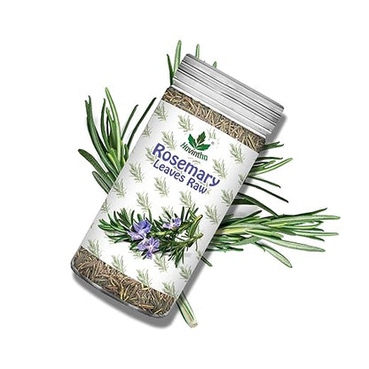 Havintha Natural Whole Rosemary Leaves | Rosemary Dried Leaves For Hair Growth | Edible Quality - JAR - 2oz | 80g