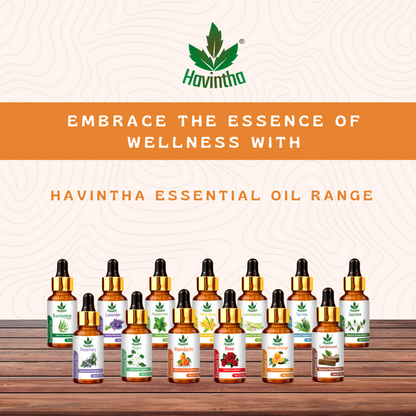 Havintha Pure and Organic Mandarin Essential Oil for Hair Care , Acne &amp; Wrinkles and Aromatherapy-15 ml.