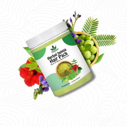 Havintha Herbal Henna Powder | Natural Hair Color | With Amla, Hibiscus, Neem, Green Tea | 8 oz | 250 Grams (JAR)